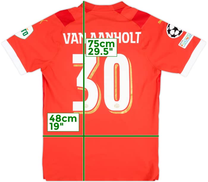 2023-24 PSV Match Issue Champions League Home Shirt van Aanholt #30
