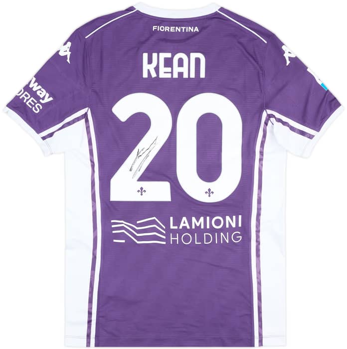 2025-26 Fiorentina Signed Home Shirt Kean - 9/10 - (XL)