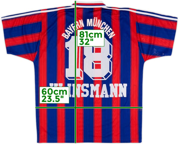 1995-97 Bayern Munich Home Shirt Klinsmann #18 - 5/10 - (XL)