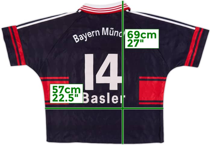 1997-99 Bayern Munich Home Shirt Basler #14 - 5/10 - (XXL)
