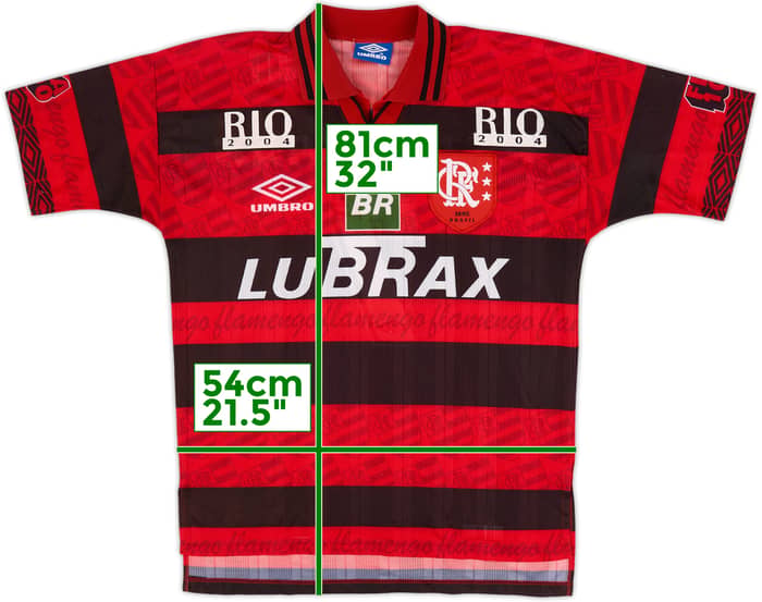 1996-97 Flamengo Home Shirt #7 - 8/10 - (L)