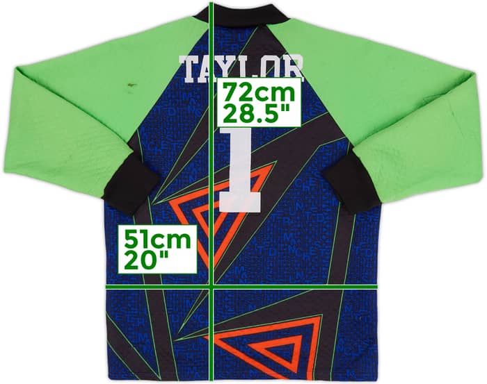 1994-96 Manchester United GK Shirt Taylor #1 - 6/10 - (Y)
