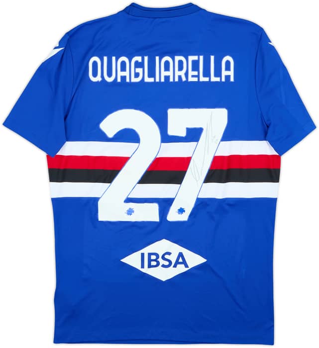2021-22 Sampdoria Signed Basic Home Shirt Quagliarella #27 (L)