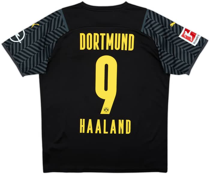 2021-22 Borussia Dortmund Away Shirt Haaland #9 - 8/10 - (L)
