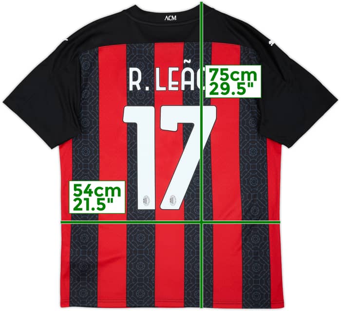 2020-21 AC Milan Home Shirt R.Leao #17 - 8/10 - (L)