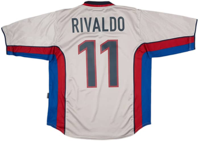 1999-01 Barcelona Away Shirt Rivaldo #11 - 9/10 - (M)