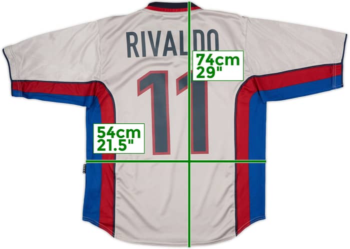 1999-01 Barcelona Away Shirt Rivaldo #11 - 9/10 - (M)