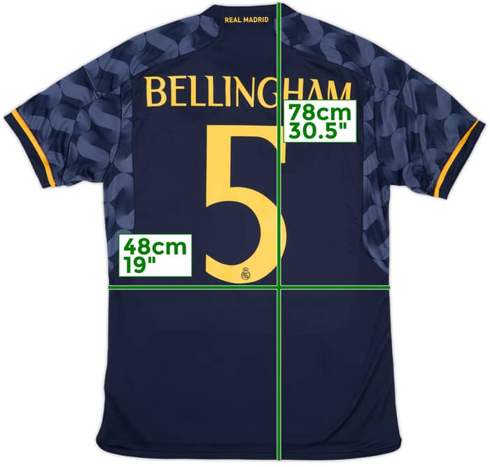 2023-24 Real Madrid Away Shirt Bellingham #5 - 10/10 - (M)