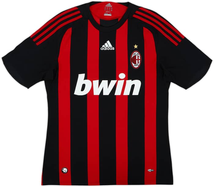 2008-09 AC Milan Home Shirt Maldini #3 - 7/10 - (M)