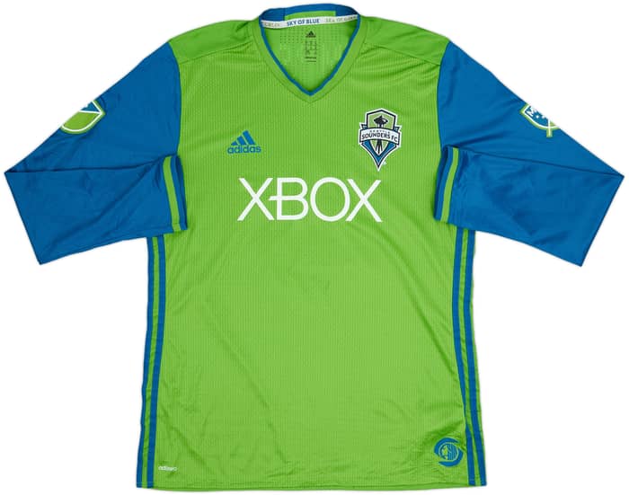 2016 Seattle Sounders Authentic Home L/S Shirt Dempsey #2 - 8/10 - (XL)