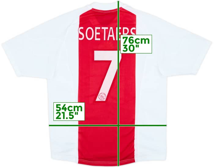 2002-04 Ajax Home Shirt Soetaers #7 - 5/10 - (M)