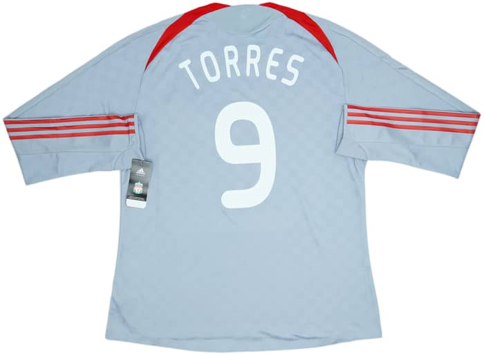 2008-09 Liverpool Player Issue Away L/S Shirt Torres #9 (XXL)