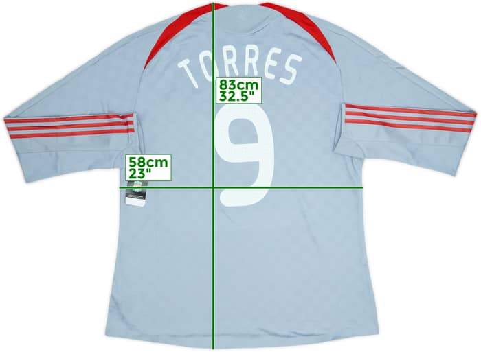 2008-09 Liverpool Player Issue Away L/S Shirt Torres #9 (XXL)