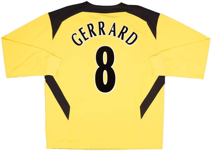2004-06 Liverpool Away L/S Shirt Gerrard #8 (XL)