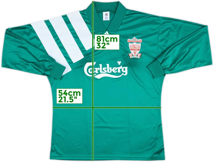 1992-93 Liverpool Player Issue Centenary Away L/S Shirt - 8/10 - (L/XL)