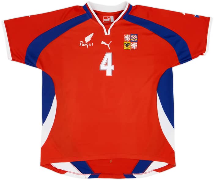 2000-02 Czech Republic Basic Home Shirt Nedved #4 - 6/10 - (XL)