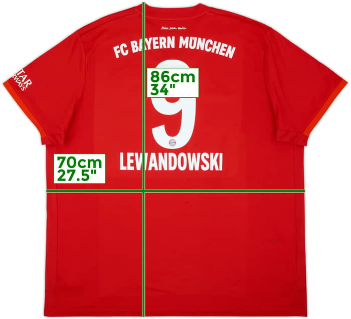 2019-20 Bayern Munich Home Shirt Lewandowski #9 - 8/10 - (3XL)