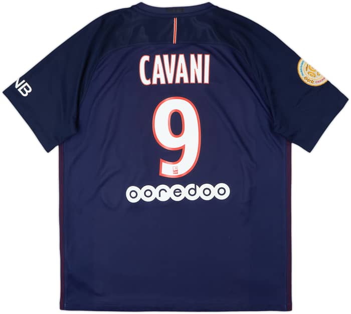 2016-17 Paris Saint-Germain Home Shirt Cavani #9 - 8/10 - (XL)