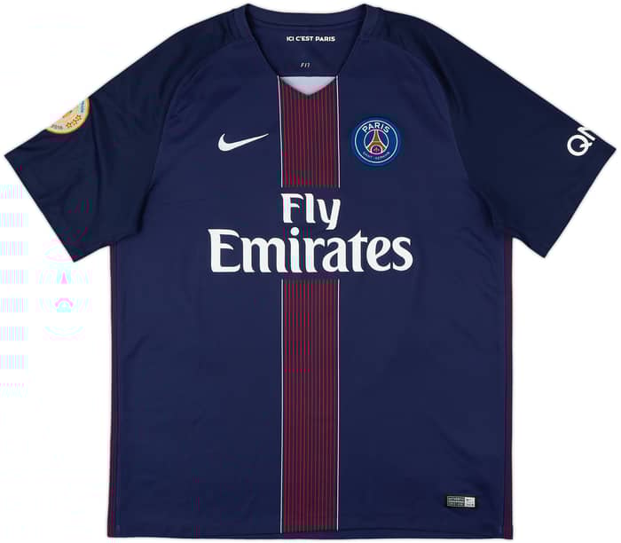 2016-17 Paris Saint-Germain Home Shirt Cavani #9 - 8/10 - (XL)