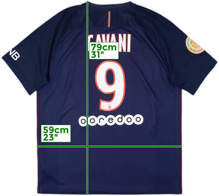 2016-17 Paris Saint-Germain Home Shirt Cavani #9 - 8/10 - (XL)