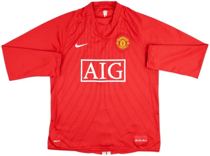 2007-09 Manchester United Home L/S Shirt Rafael #21 - 6/10 - (M)