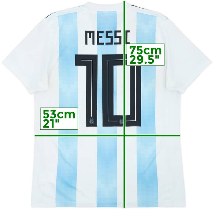 2018-19 Argentina Home Shirt Messi #10 - 5/10 - (M)