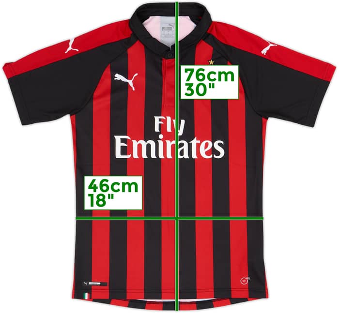 2018-19 AC Milan Home Shirt - 10/10 - (M)