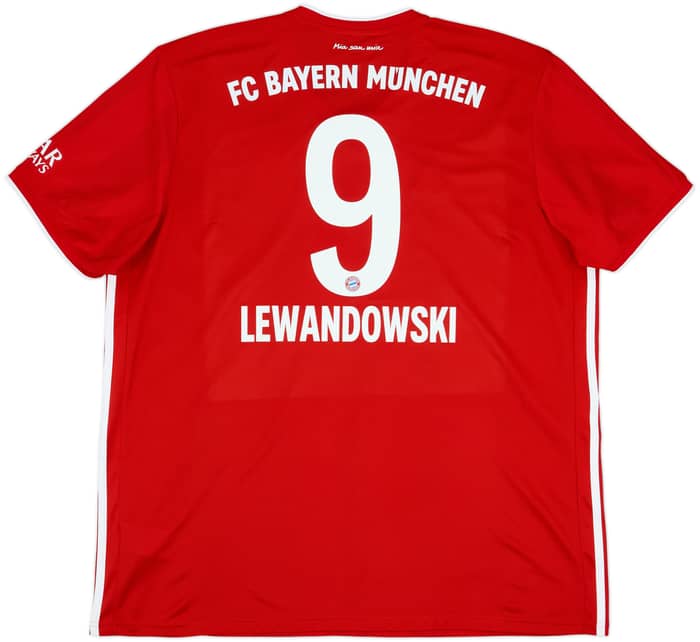 2020-21 Bayern Munich Home Shirt Lewandowski #9 - 9/10 - (XXL)