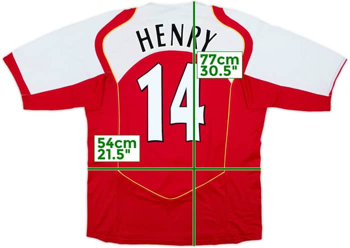 2004-05 Arsenal Home Shirt Henry #14 - 6/10 - (XL)