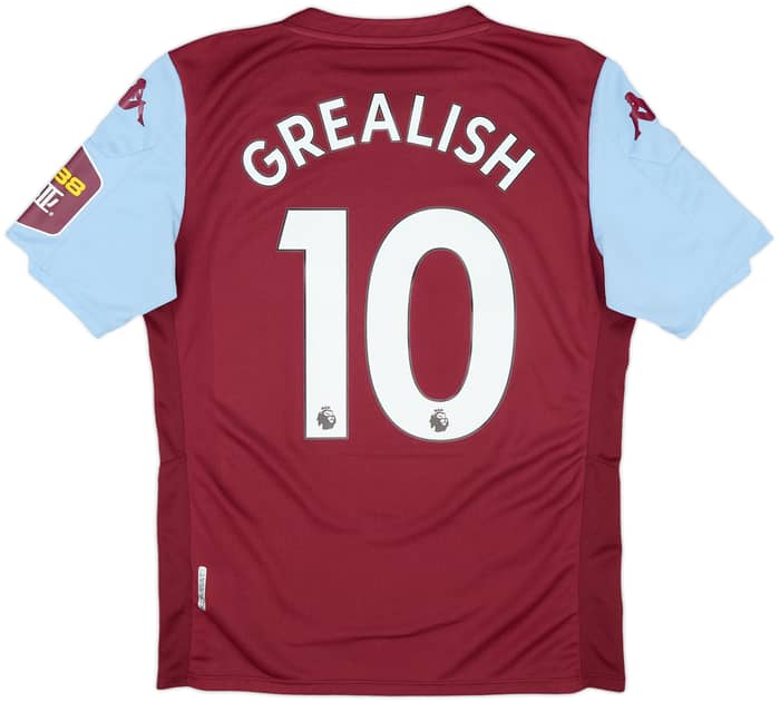 2019-20 Aston Villa Home Shirt Grealish #10 - 8/10 - (M)