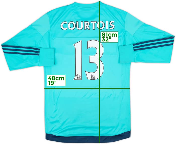 2015-16 Chelsea GK Shirt Courtois #13 - 8/10 - (M)