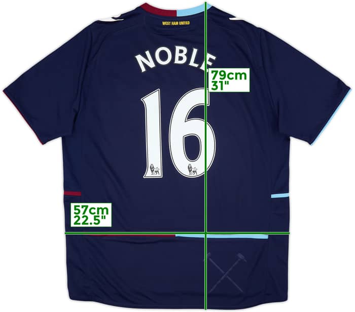 2012-13 West Ham Away Shirt Noble #16 - 8/10 - (L)