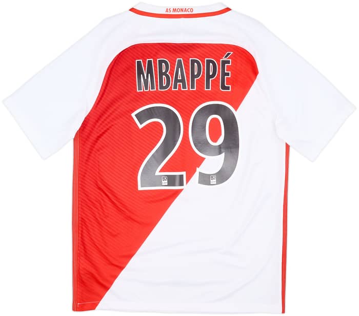 2016-17 Monaco Home Shirt Mbappe #29 - 8/10 - (M)
