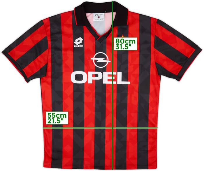 1994-95 AC Milan Home Shirt - 8/10 - (XL)