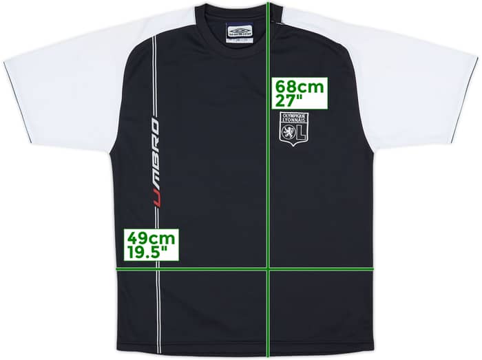 2002-03 Lyon Umbro 1/4 Zip Training Shirt - 8/10 - (M)