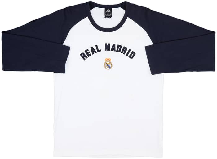 2003-04 Real Madrid adidas Cotton L/S Tee - 8/10 - (L)