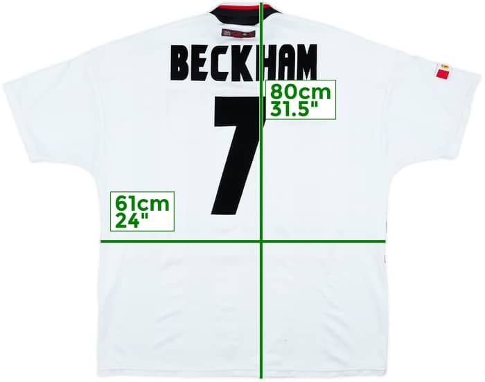 1997-99 Manchester United Away Shirt Beckham #7 - 5/10 - (XXL)