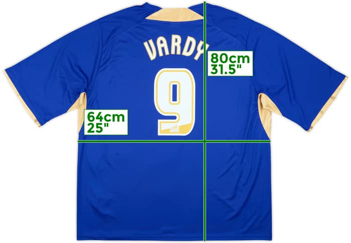 2013-14 Leicester Home Shirt Vardy #9 - 7/10 - (3XL)