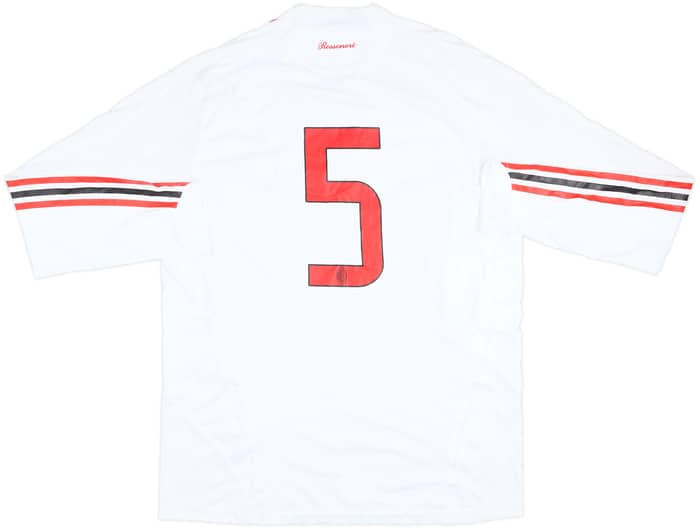 Camiseta de visitante L/S versión jugador del AC Milan 2008-09 # - 8/10 - (XL)