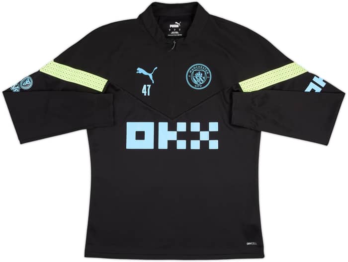2022-23 Manchester City Player Issue Puma 1/4 Zip Drill Top #47 (Foden) - 8/10 - (S)