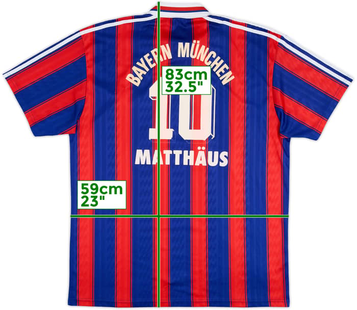 1995-97 Bayern Munich Home Shirt Matthaus #10 - 5/10 - (XL)