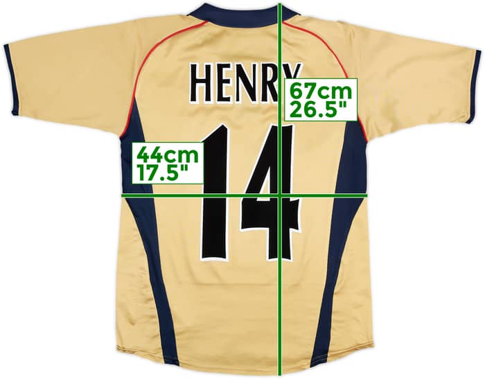 2001-02 Arsenal Away Shirt Henry #14 - 8/10 - (13-15 Years)