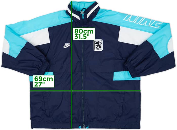 1996-97 1860 Munich Nike Hooded Rain Jacket - 8/10 - (XL)