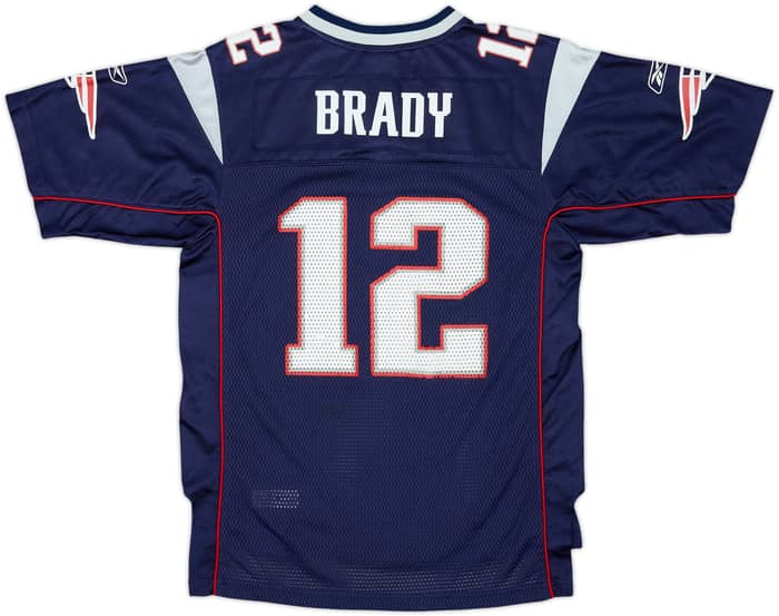 2008-11 New England Patriots Brady #12 Reebok On Field Home Jersey - 6/10 - (13-14 Years)