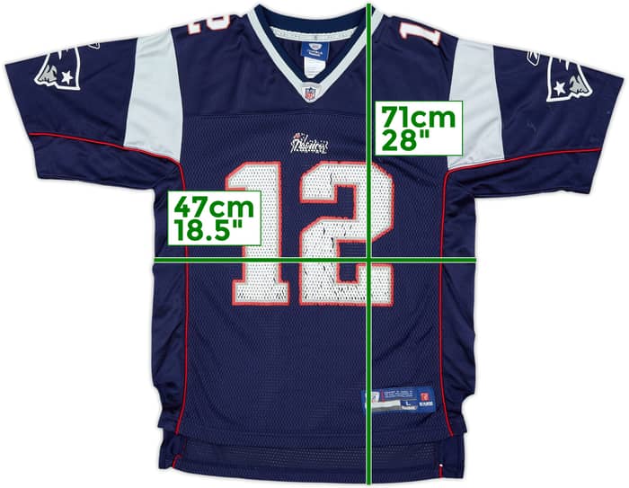2008-11 New England Patriots Brady #12 Reebok On Field Home Jersey - 6/10 - (13-14 Years)