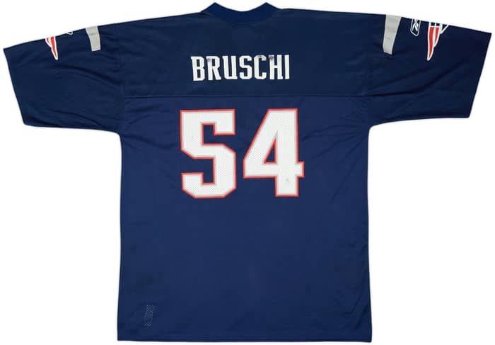 2005-06 New England Patriots Bruschi #54 Reebok Replica Home Jersey - 5/10 - (XL)