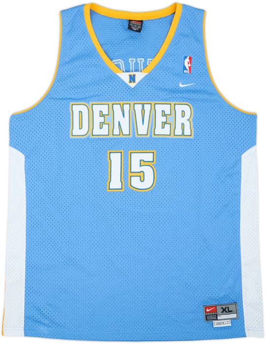 2003-04 Denver Nuggets Anthony #15 Nike Swingman Away Jersey - 6/10 - (XL)