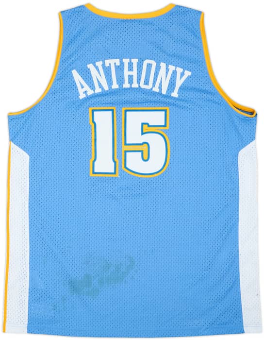 2003-04 Denver Nuggets Anthony #15 Nike Swingman Away Jersey - 6/10 - (XL)