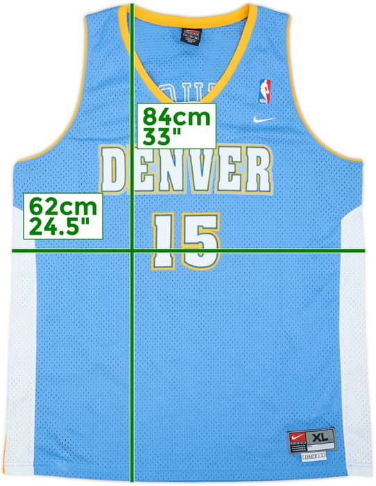2003-04 Denver Nuggets Anthony #15 Nike Swingman Away Jersey - 6/10 - (XL)