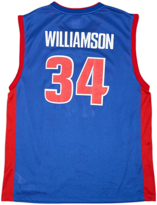 2002-04 Detroit Pistons Williamson #34 Reebok Away Jersey - 7/10 - (L)